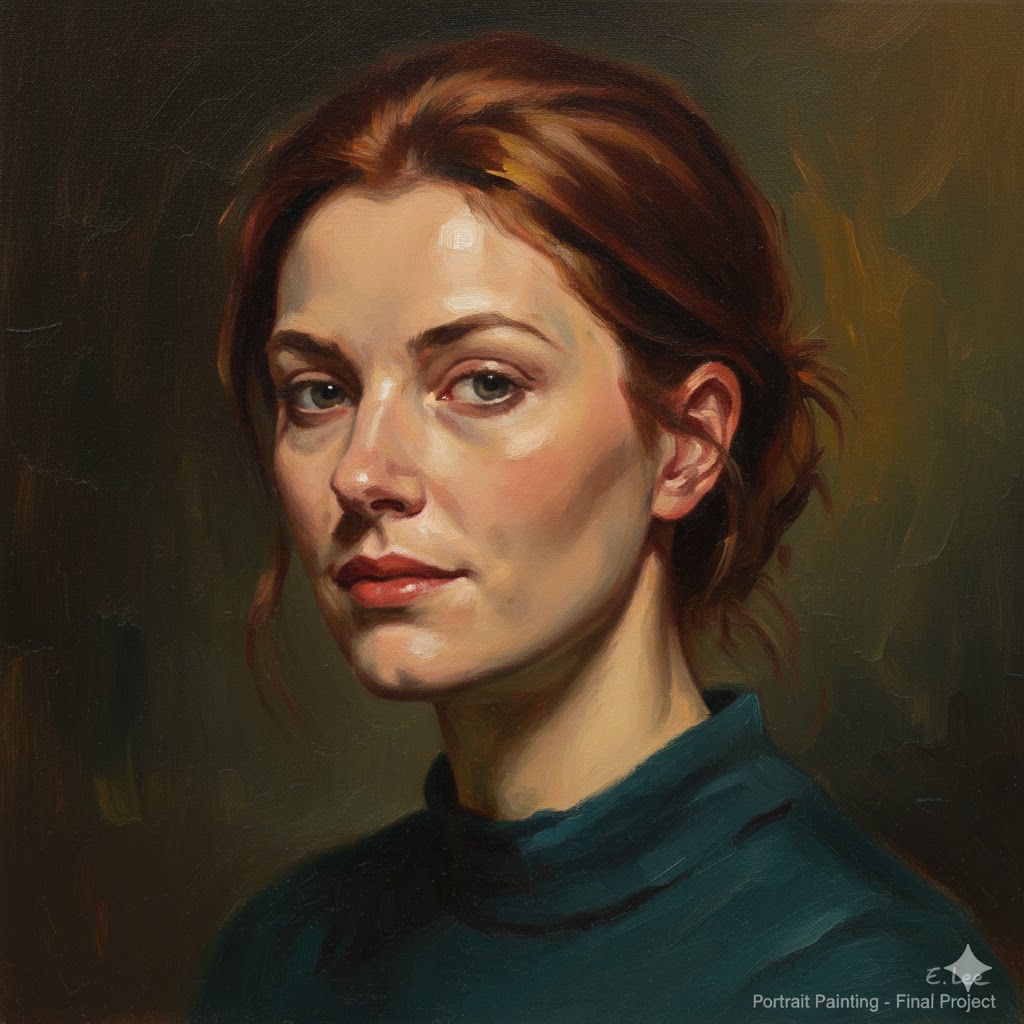 Oil portrait painting